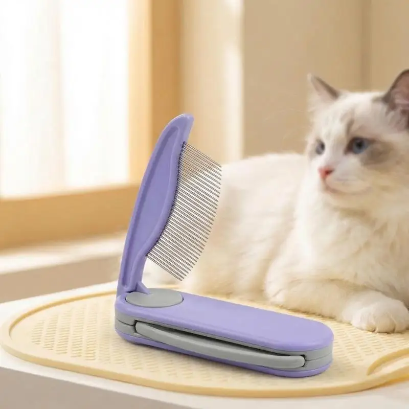 Pet Dog Cat Flea Removal Comb Dense Tooth Straight Row Pet Folding Comb Pet Hair Grooming Combs Pet Dog Cat Grooming Tool - view 5