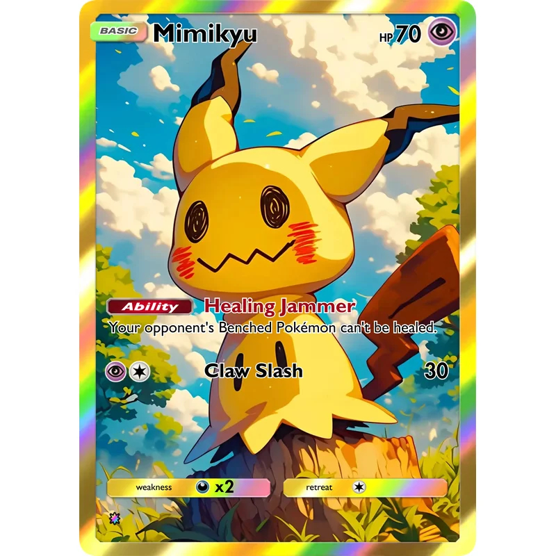 5-teiliges Gemischtes Sammelkarten-Set Lugia Mew Ho-Oh Latias Latios Mimikyu Full Art Holografische Sammelkarten Geschenk – Detail 1
