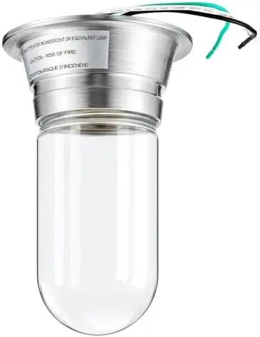 

Restaurant Canopy Hood Light with Tempered Glass Globe, Thermal & Shock Resistant