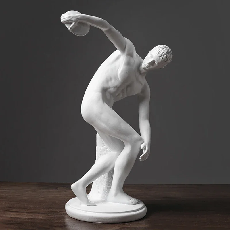 European Abstract Figure for Home and Office Decoration, Discus Thrower Ornaments, Athlete Sculpture