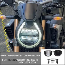 For Honda CB650R CB 650 R 2024 2025 2026 Motorcycle Sport Windshield Motorcycle Front Wind Deflector With Bracket Air Fairing