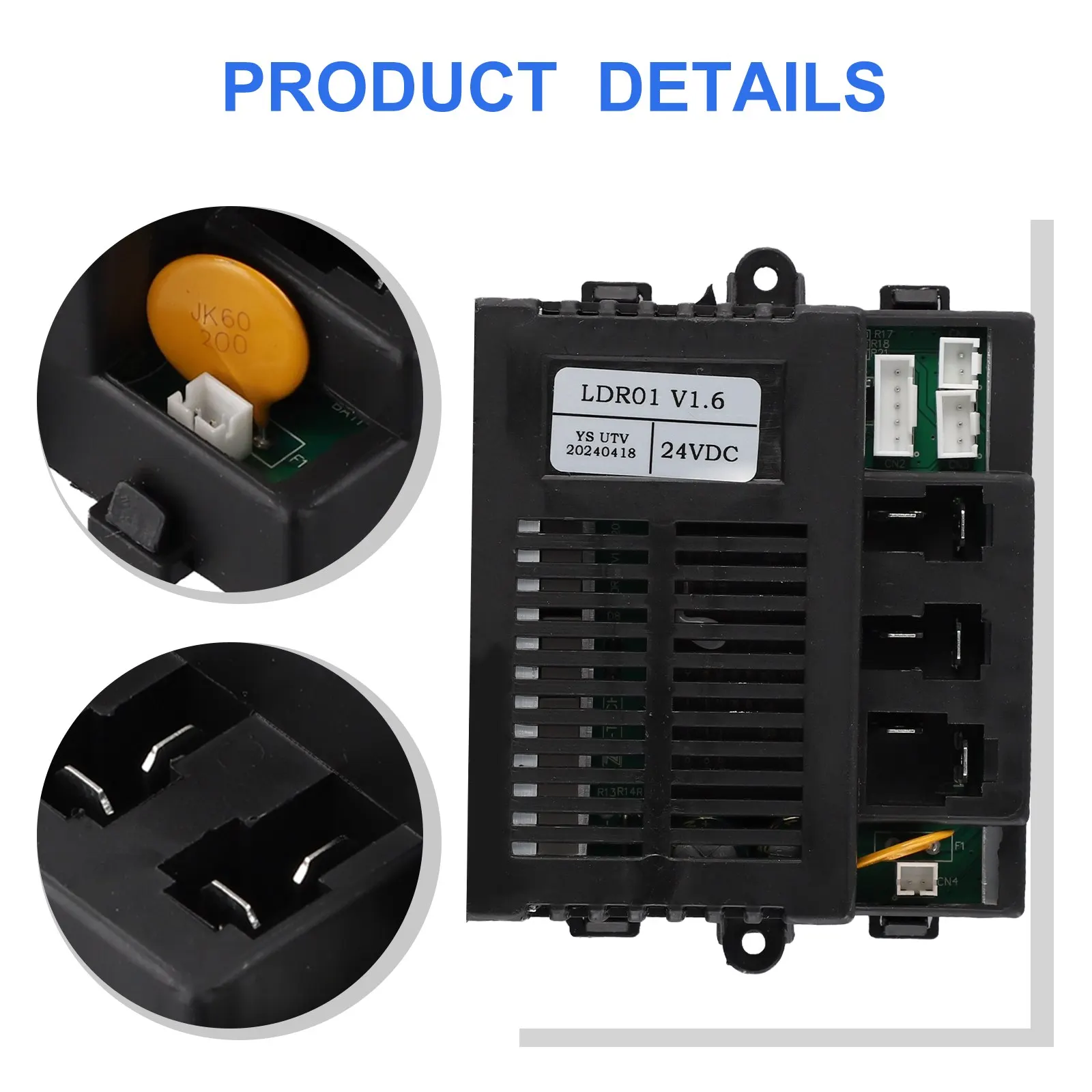 

LDR01 JJF UTV 24V Controller for Children's Electric Vehicles Sturdy Construction for Long lasting Performance