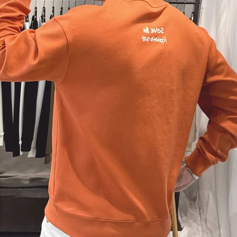 الخريف النمط الأمريكي مقنعين البلوز الرجال الكتابة على الجدران طباعة عادية كم طويل الأعلى