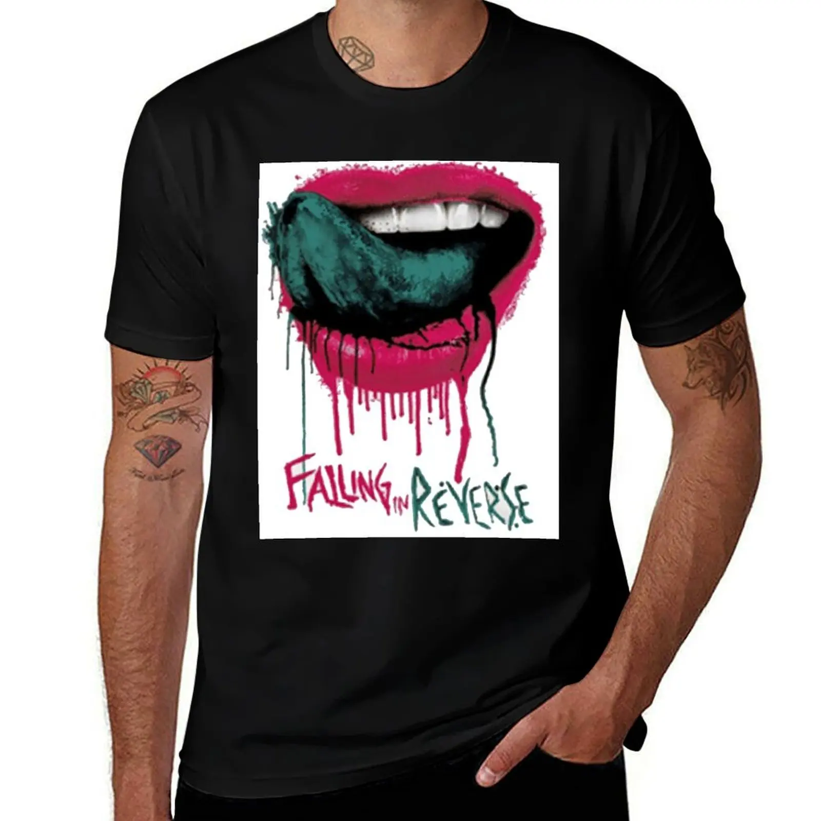 

falling in reverse new T-Shirts band T-Shirt anime tshirt boys animal print t shirt men 100℅ cotton