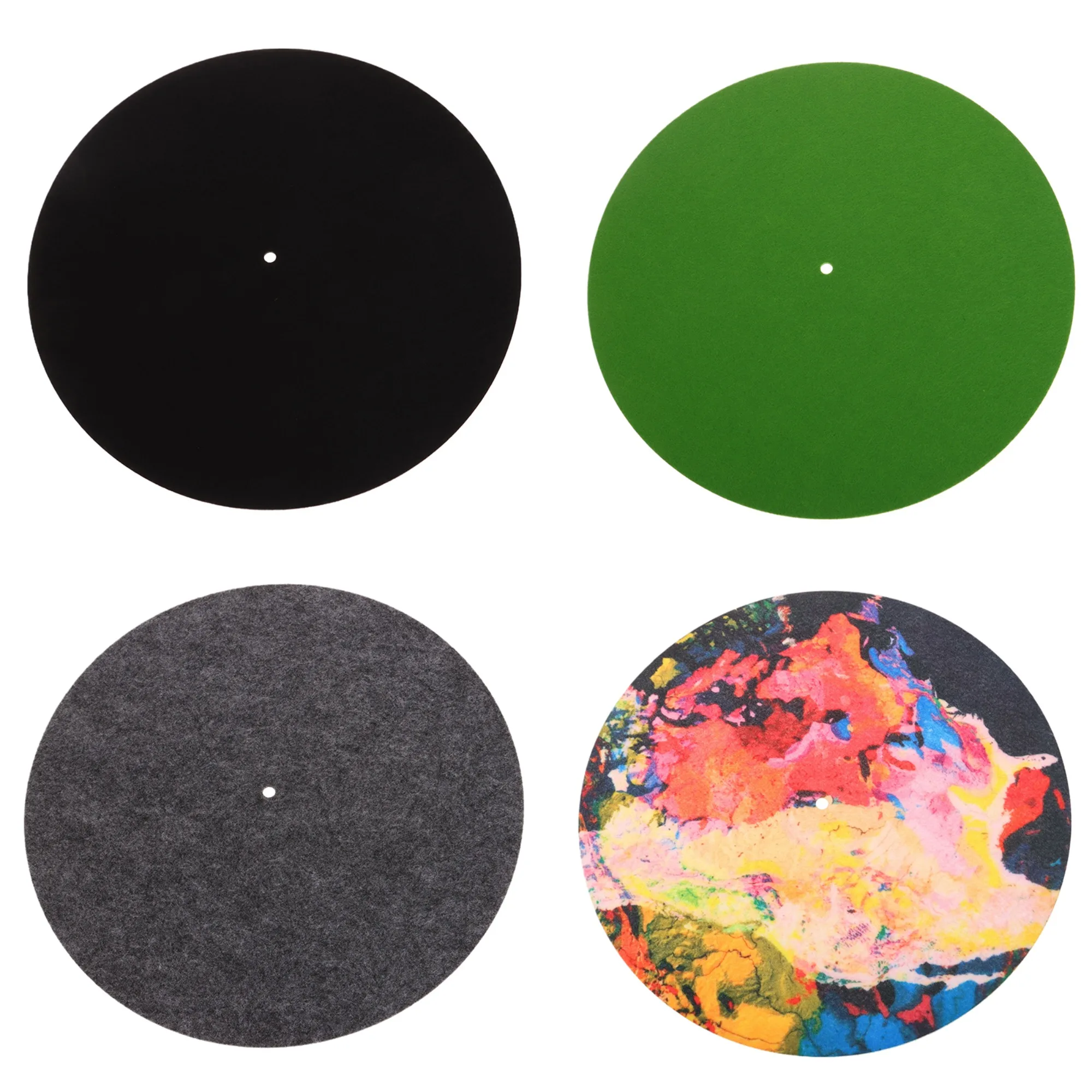 295cm DIY Thick Turntable Mats Printed＆Solid Color CD Anti Slip Pad Felt Turntable Platter Mat For LP Vinyl Record Audio Replace