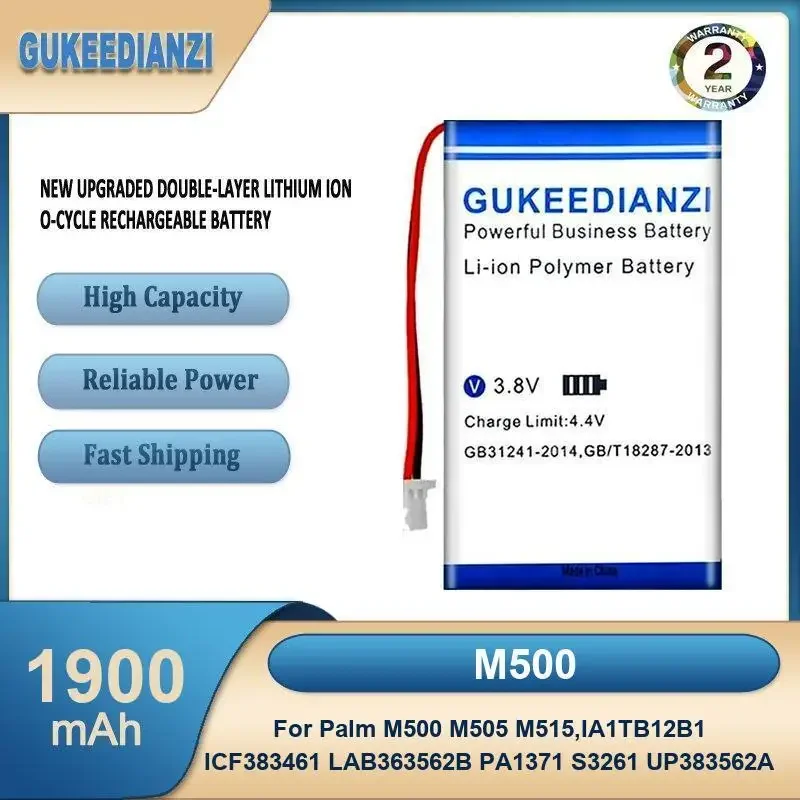 

M500 1900 мАч Palm - верхняя компьютерная батарея для Palm M500 M505 M515,IA1TB12B1 ICF383461 LAB363562B PA1371 S3261 UP383562A