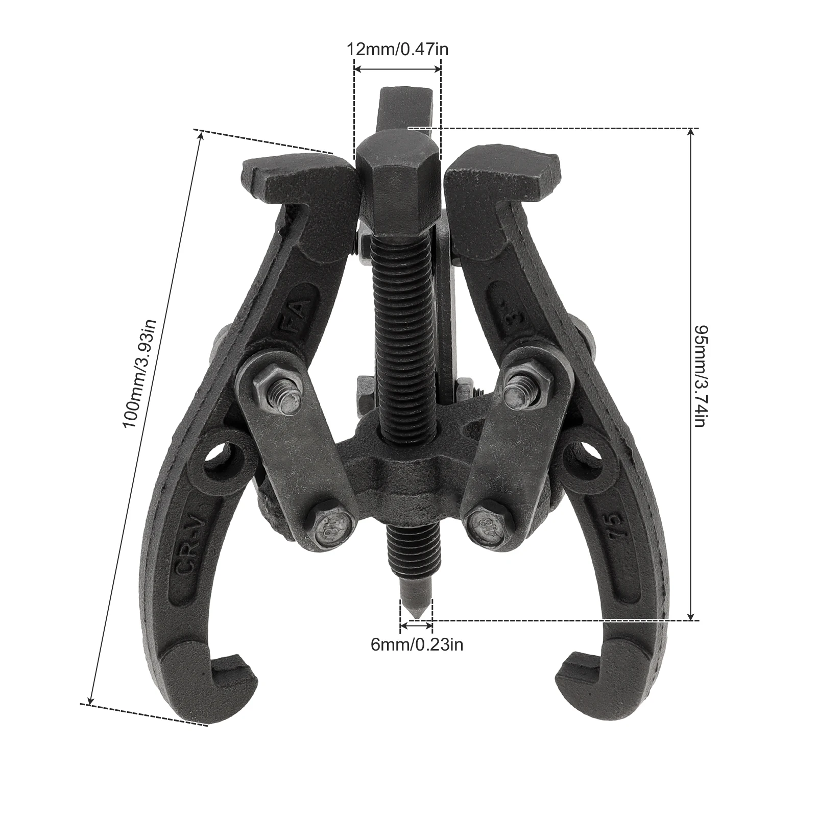 3 Inch 75mm Thickening Bearing Puller Tool Kit for Pulley Gear Bearing Flywheel Removal with 3 Reversible Jaws, Heavy Duty Motor