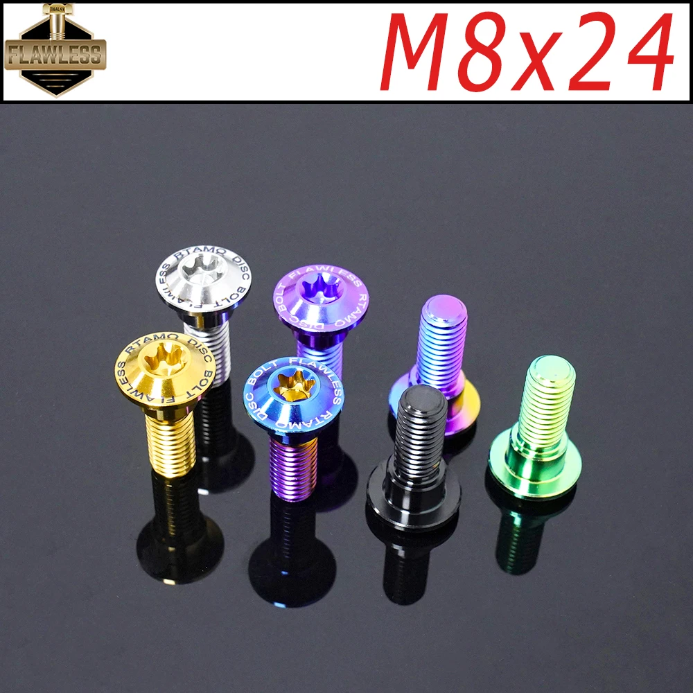 

FLAWLESSTI M8x24 Болты тормозного диска Gr5 Титановые болты для Honda Forza 350 Wave 125i PCX 160 Yamaha Xmax 300 Nmax V1 V2 155