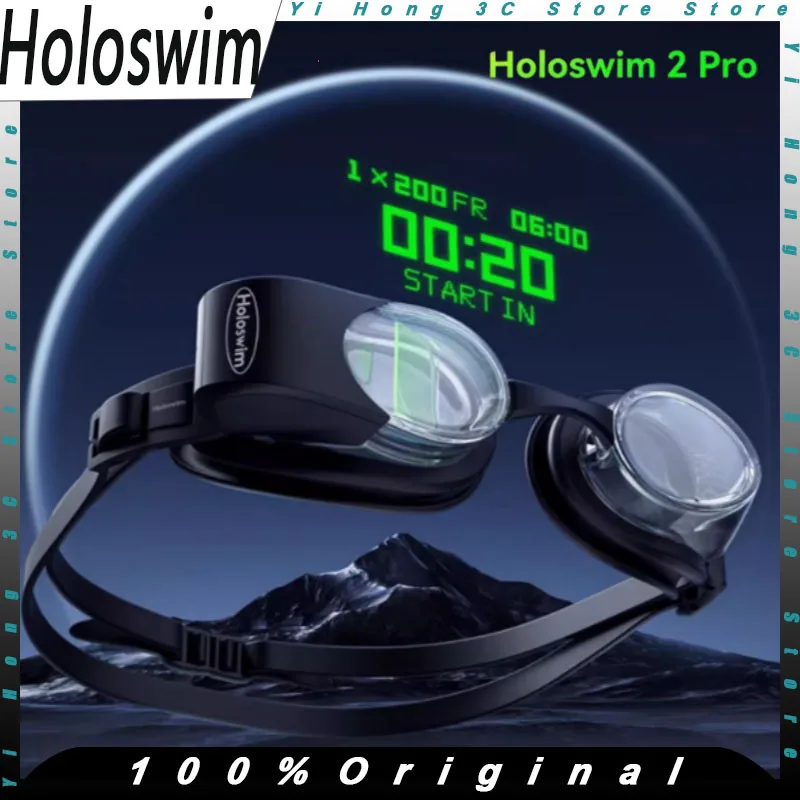 Holoswim 2 Pro AR Smart Glasses Anti-Fog Swimming Goggles Portable Real-time Metrics Glasses Custom Fitness Tracker for Swimming