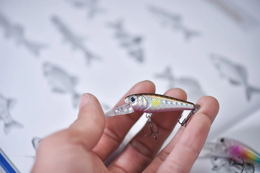 1Pcs Schwimmende Angeln Lockt Minnow Harten Köder 40mm 3g Hochfrequenz Schaukel Wobbler Crankbait Karpfen Barsch stecker Angelgerät – Detail 32