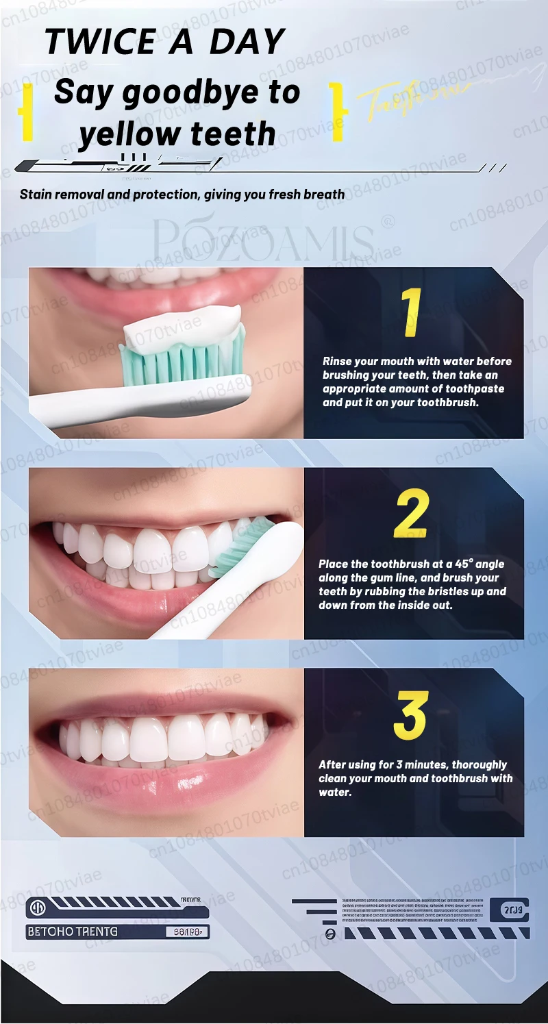 POZOAMIS 30% Hydroxyapatite Toothpaste, For Home Use, Deeply Cleans And Whitens Teeth, Freshens Breath, Protects Gum Health, And Removes Plaque And Tartar.