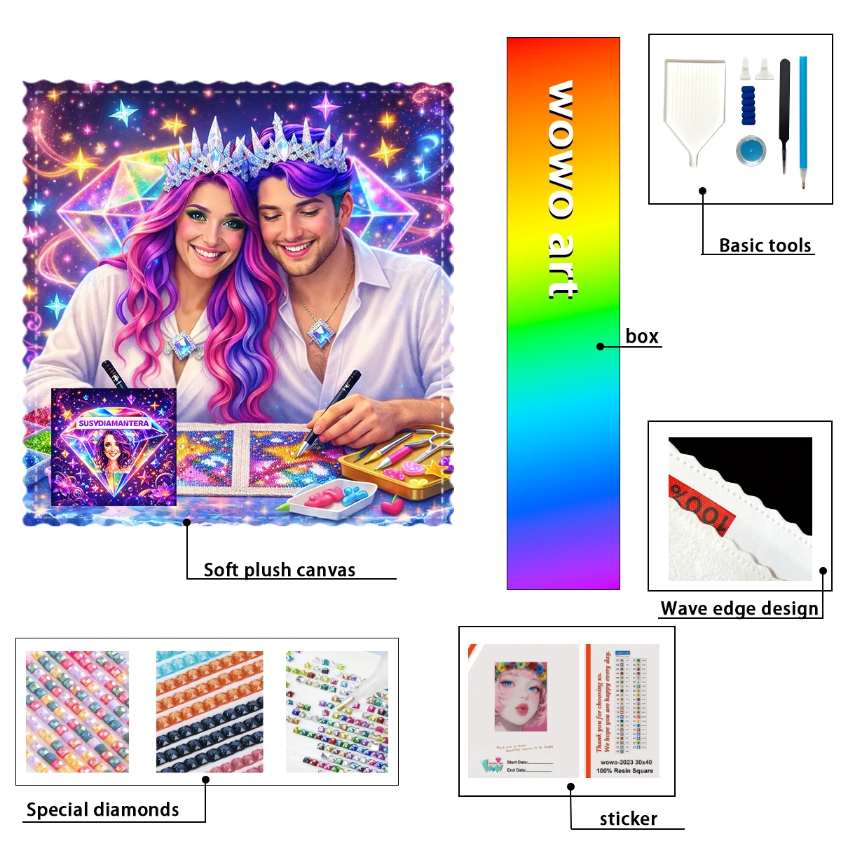 

【Susy Diamond Art】Diamantes en pareja 100% полный набор для тиснения бриллиантов Идеальный шедевр стоит купить