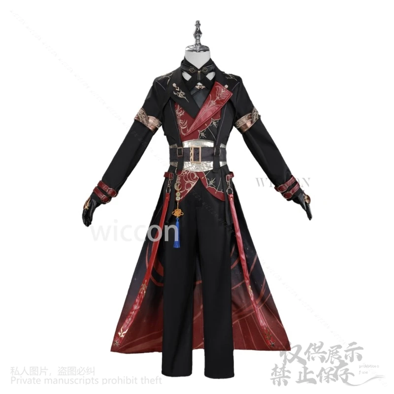 أنيمي لعبة الحب والمساحة العميقة تأثيري Xavier شين شينغوي زي Lumiere الظلام موحدة معطف الباروكات ثلاثية الأبعاد قناع صديقها مخصص