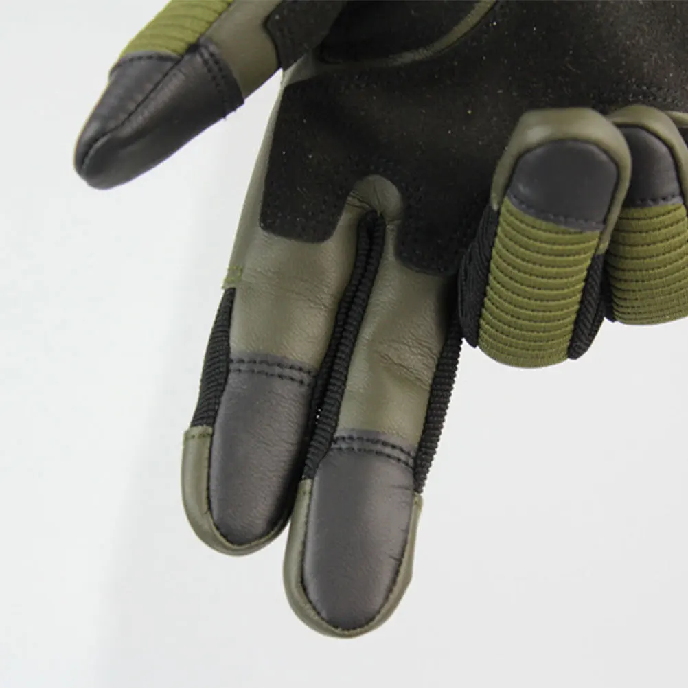1 Paar Halbfinger-Fahrradhandschuhe mit Touchscreen, Größe M, wasserdichte Fahrradhandschuhe, stoßfest, atmungsaktiv, Outdoor-Fitness, Armeegrün