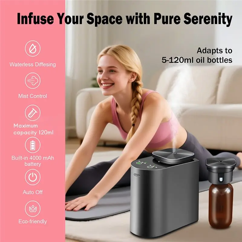 B69A Waterless Essential Oil Diffuser.4000 Mah Large Battery, 100Ml Capacity, Suitable For Hotels, Large Rooms, Offices
