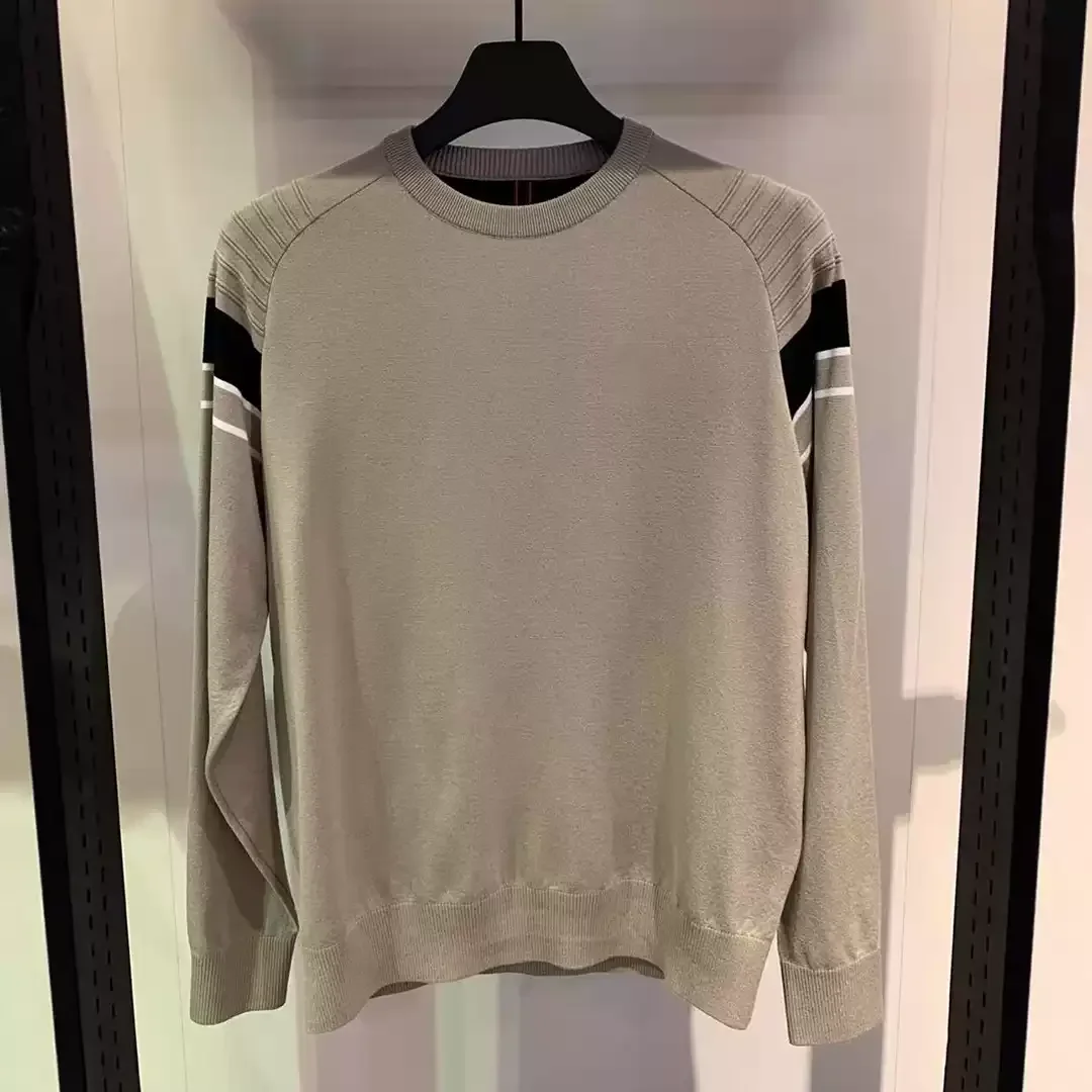 Men's Golf Sweater 2026 Fall New Korean Style Thermal Fleece Lined Multi Color Crew Neck Long Sleeve Breathable Stretch Comfort