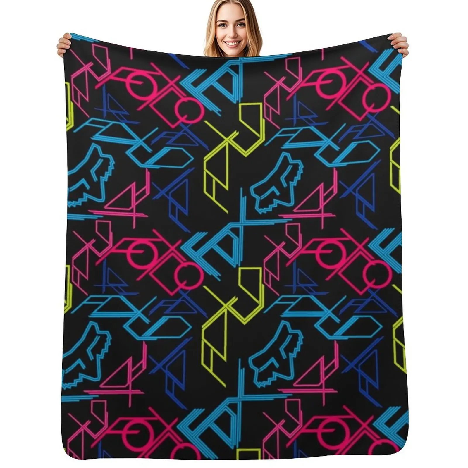 

Colourful colors Racing merch braap mixed colors Throw Blanket Shaggy Furry Soft Blanket for Bedroom Living Room