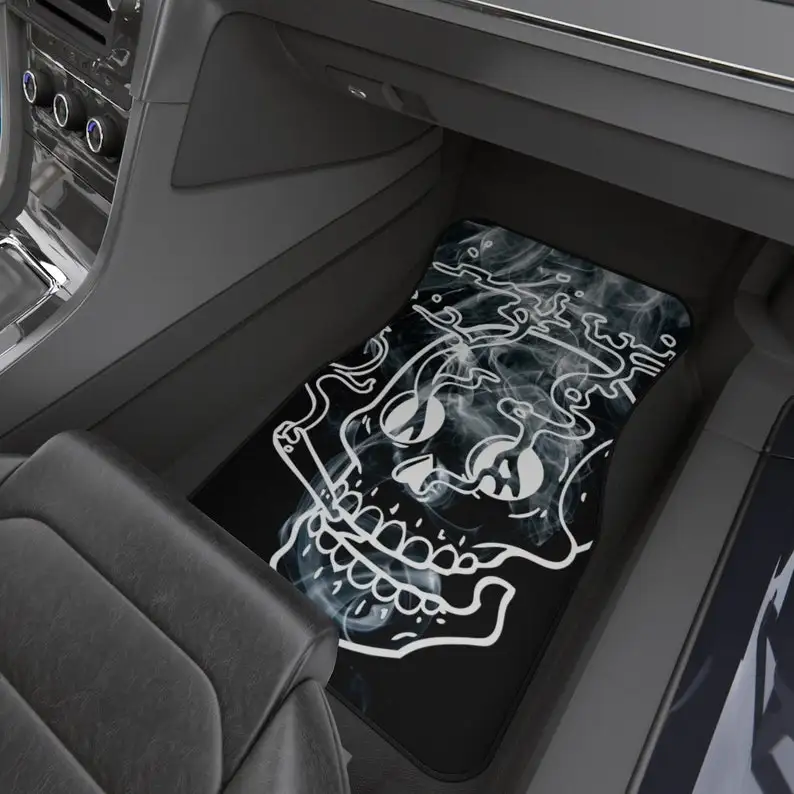 

Smoking Skull Car Mats (Set of 4)