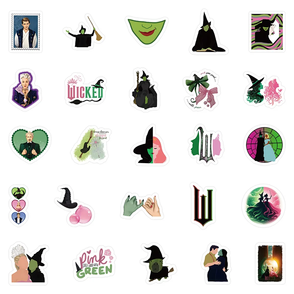 10/30/50PCS Wicked Graffiti Stickers Funny Movie Decals Waterproof Cartoon Decoration For Skateboard Fridge Guitar Bike Car Toys