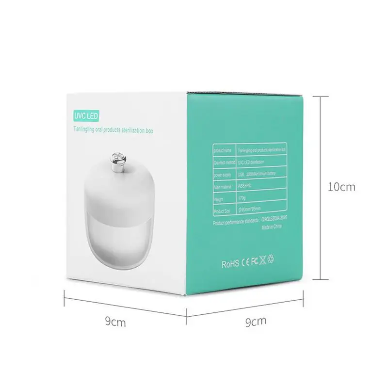 Portable 99 UVC LED Sterilizer For Baby Pacifier Bottles Easy To Carry Suitable For Baby Products Clothing Beauty Tools