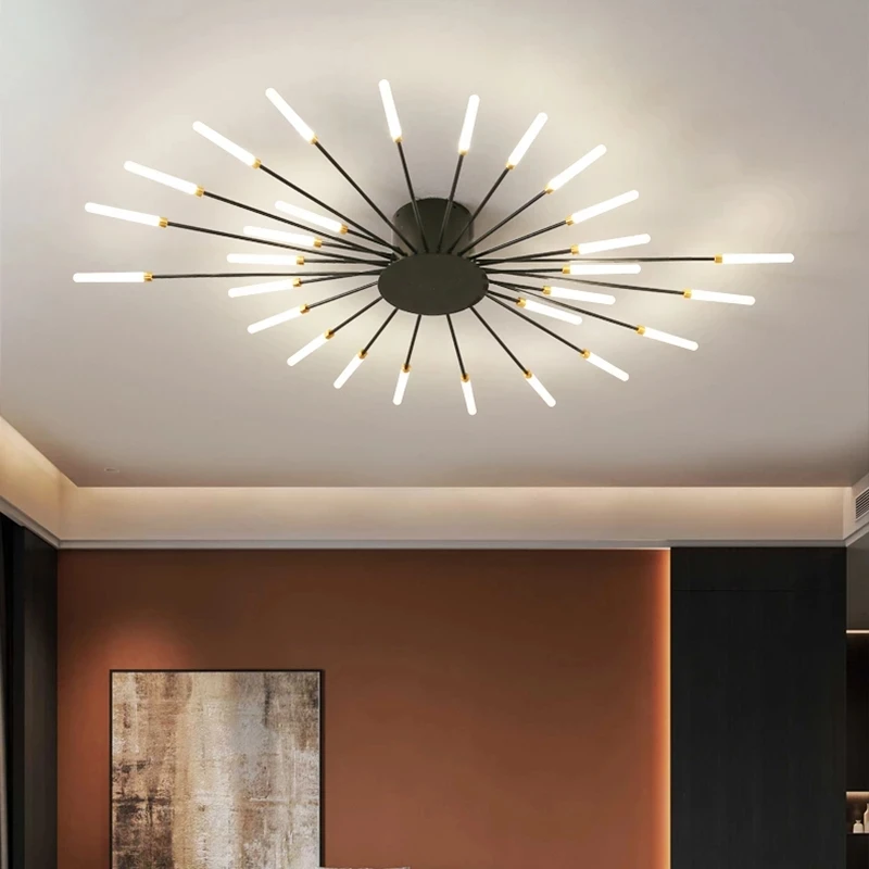 

Firework Ceiling Lamp Chandelier New Aisle Led Light for Study Room Bedroom Villa Foyer Kitchen Indoor Fixture Celling Lustre