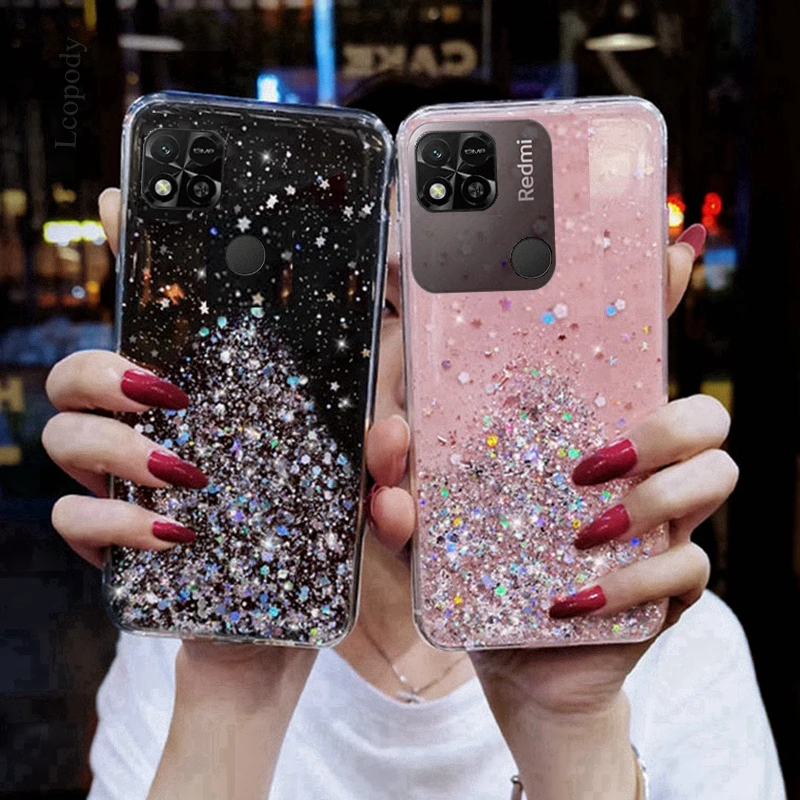 Bling Glitter Phone Case For xiaomi redmi 10A 10 A  Soft Full Cover For redmi 10A 10 A 9 A10 redmi10A Back cover CAPA