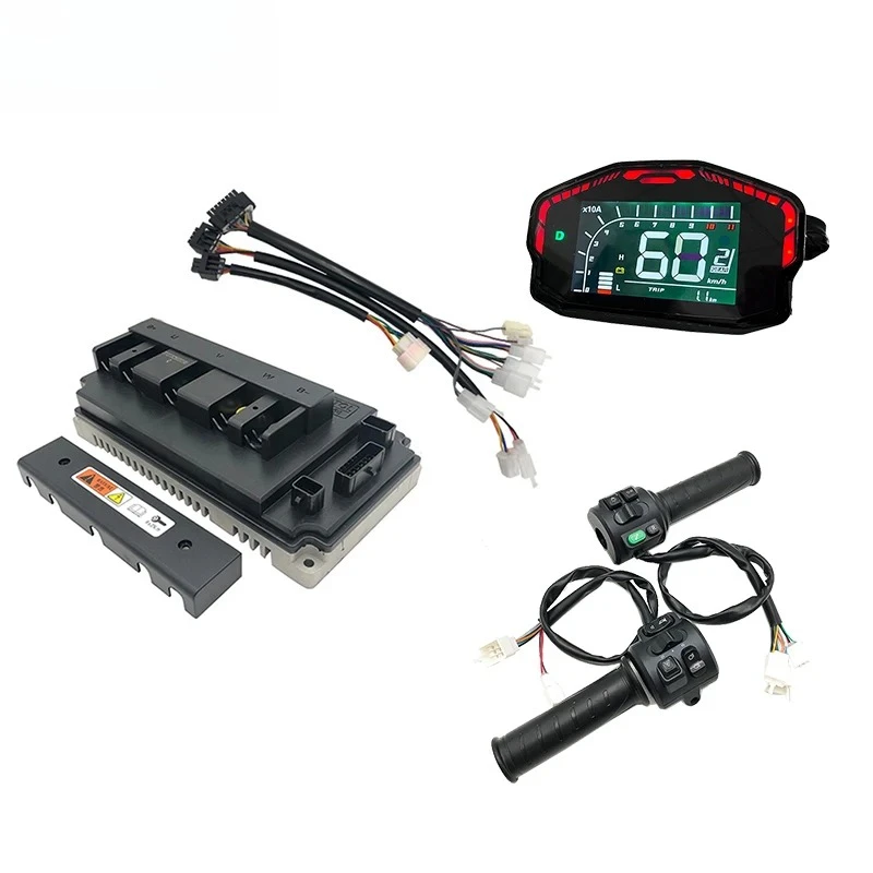 VOTOL EM150 180A Phase 490A Sine Wave BLDC Controller with DKD Display and T08 Throttle for 3-4kw Motor Power