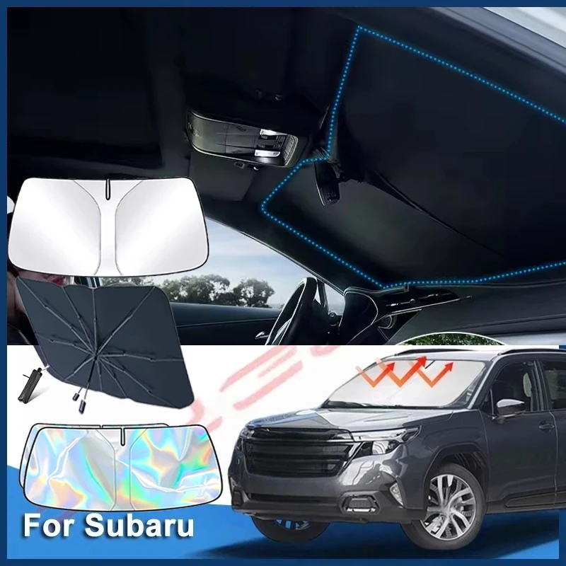 

Car Windshield Sun Shade Covers Visors Auto Front Window Sunscreen For Subaru Forester 2014 2015 2016-2018 Sunshade Accessories