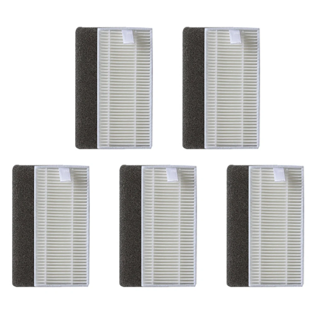 Accessories Filter Replacement Spare Parts White 5 Pcs 5* Easily Removed Filter Paper For Tesvor M2 Robot Vacuum Cleaner