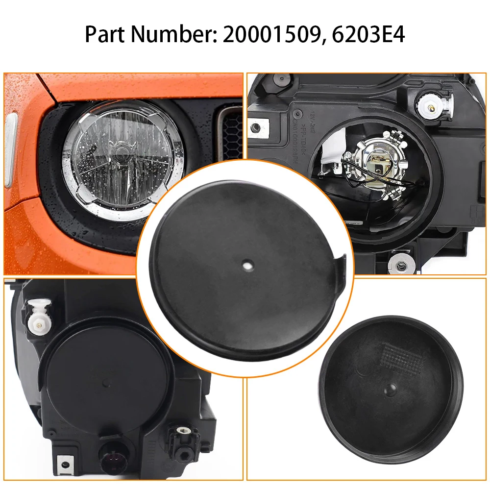 For Renault Clio 4 Headlamp Dust Cover Headlight Cap LED Bulb Extension Shell Sealing Lamp Back Plug 20001509