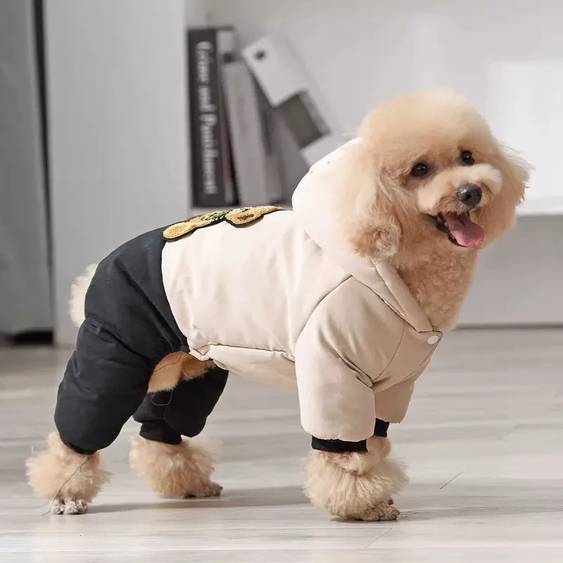 

Dog Clothing Autumn And Winter Clothing Teddy Small And Medium-sized Dog Four Legged Jacket Winter Warm Down Jacket