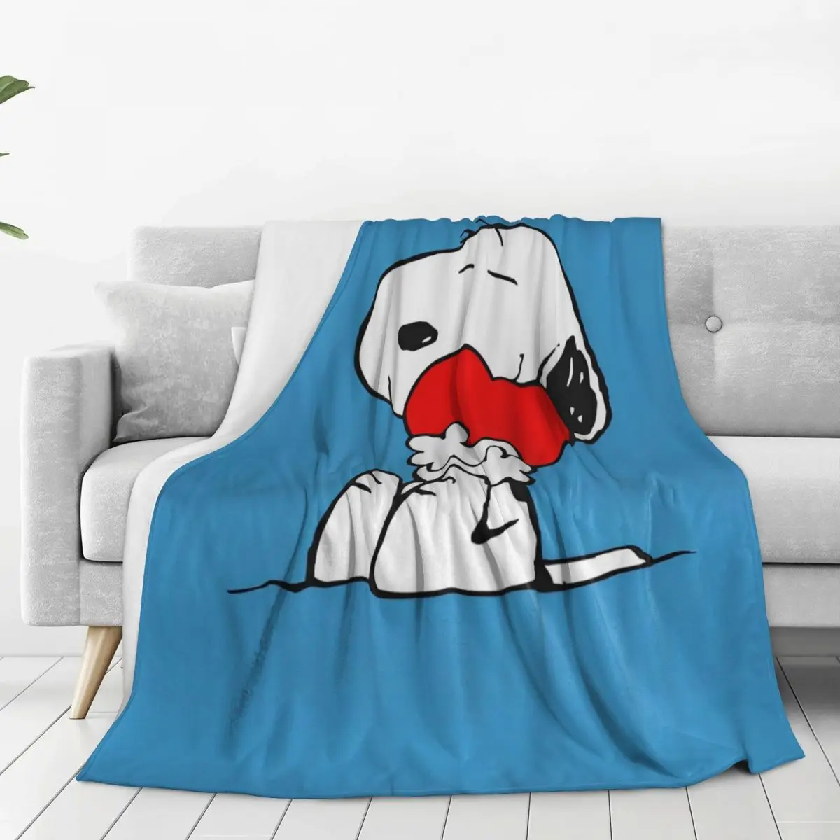 SNOOPY Cartoon Kawaii Blanket Quality Soft Warm Throw Blanket Winter Camping Couch Bed Fluffy Bedspread