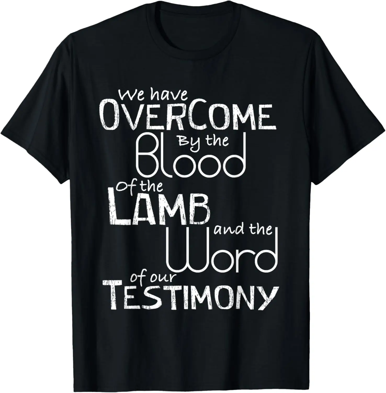 

Христианская футболка We have Overcome by the Blood of the Lamb