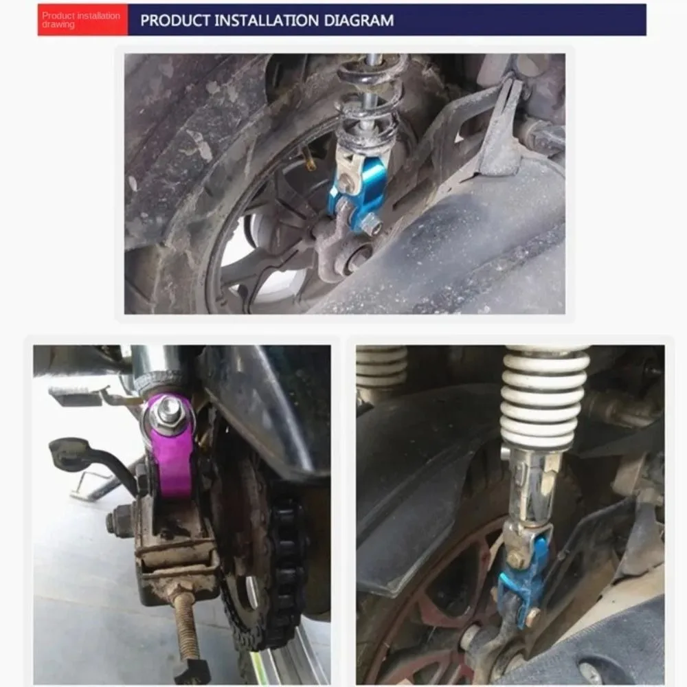 

Aluminum Alloy Motorcycle Height Extender Wear-resistance Motorcycle Modification Height Extension Shock Absorber Riser