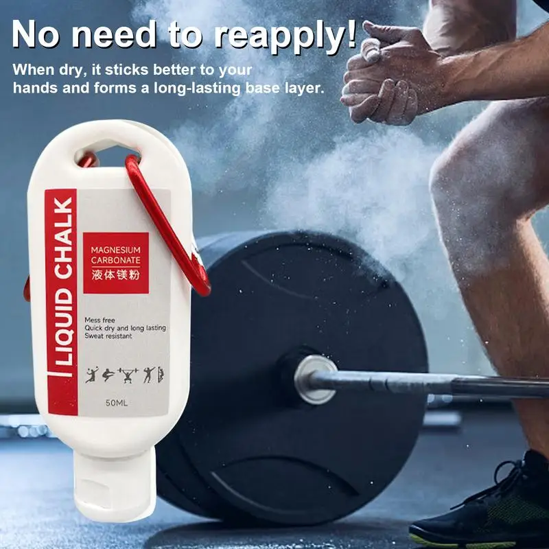 30/50/100ml Sports Liquid Chalk Magnesium Powder Fitness Weight Lifting Non-slip Cream Grip Weight Lifting Climbing Gym Sports