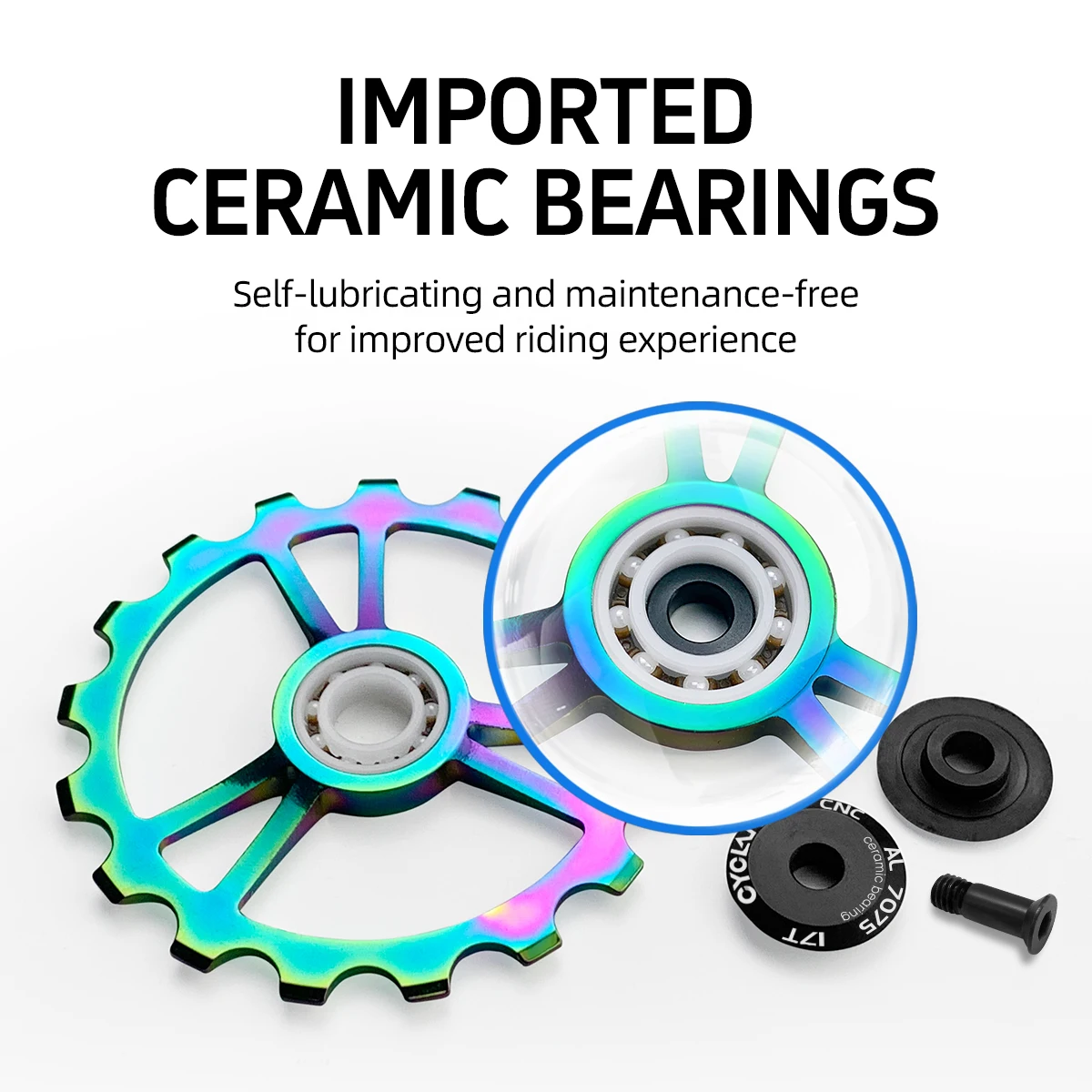 CYCLAMI 13T 16T 17T 18T MTB Bicycle Rear Derailleur Jockey Wheel Ceramic Bearing Pulley AL7075 CNC Road Bike Guide Roller Idler