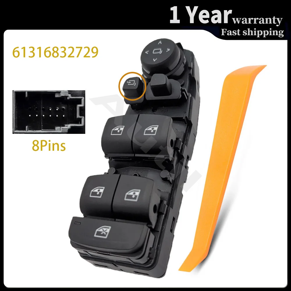 

For BMW 3 G01 G20 G28 G30 G31 G80 F90 F97 2016-2023 Electric Power Window Switch Lifter Control Button 61316832729 Car Parts