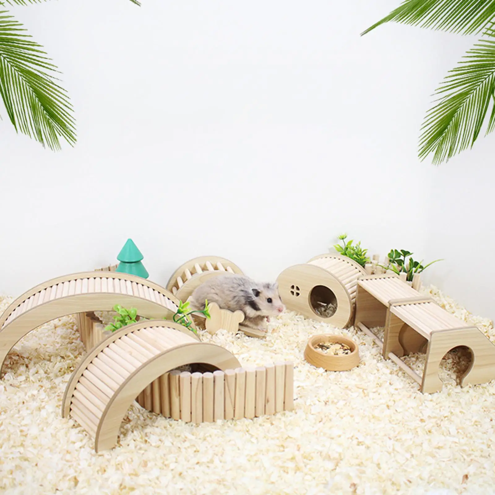 Small Pet Castle Cage Accessories Hamster House and Habitat for Small Animals