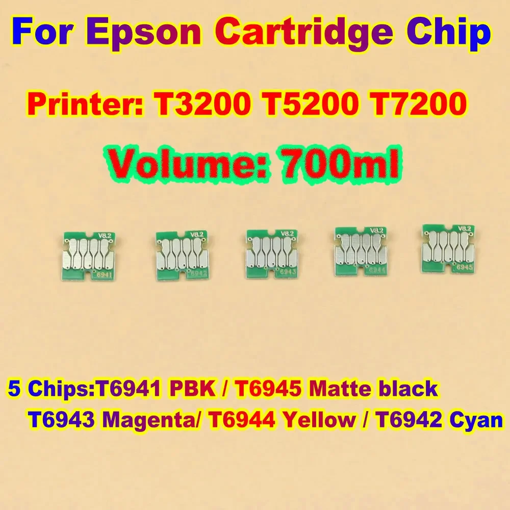 Chips For Epson T5200 Chip T3200 Tank Chip Ink Cartridge Chips for Epson SC T3200 T5200 Cartridge Chip T6941-T6945 T7200 Chips