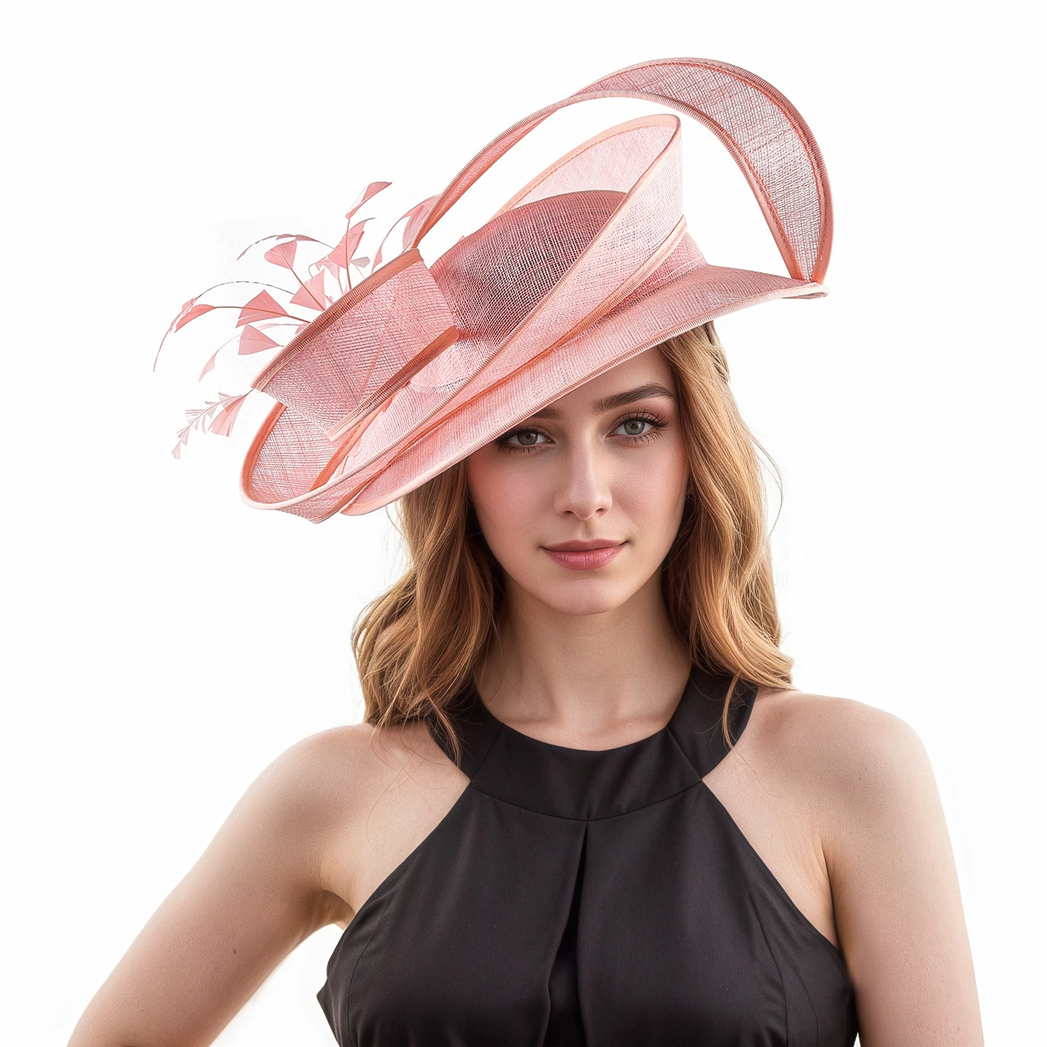 Christmas Sinamay Fascinator Fashion Wedding Hat Unique Derby Party Hat Fashion Photography Church Hats Bride Fascinators Female
