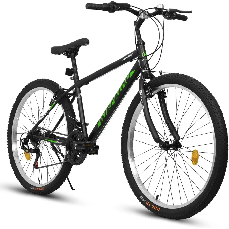 

Mountain Bike 24 26 Inch 21 Speeds High-Carbon Steel Frame Lightweight Sport Bike for Boys Girls and Teens Durable Bicycle for