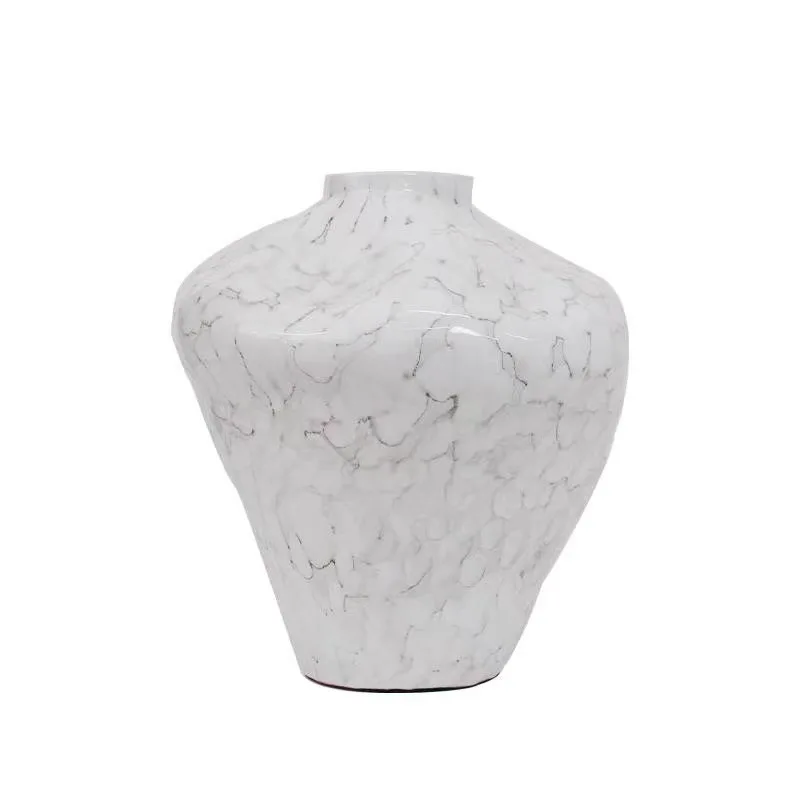 Neue chinesische Perlglanz-Keramikvase im chinesischen Stil, große Vase für die Wohnungseinrichtung, Modellzimmer, Verkaufsbüro, weiche Dekoration, Eingangsbereich