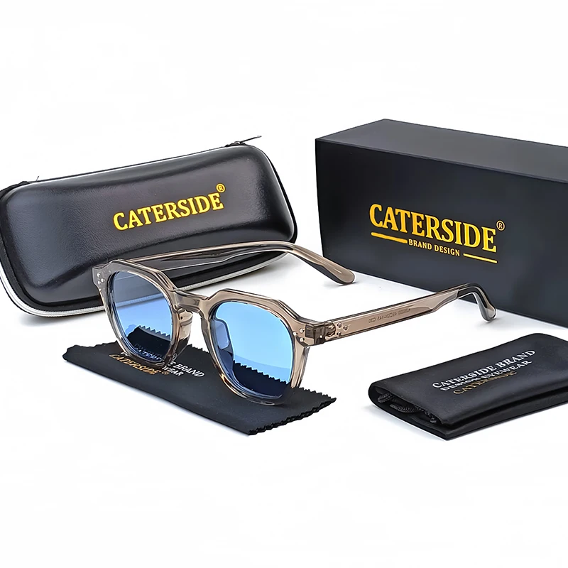 CATERSIDE Square Polarized Men Sunglasses Retro Fashion TR90 Sun Glasses Women Outdoor Driving Fishing Shades UV400 Summer Style