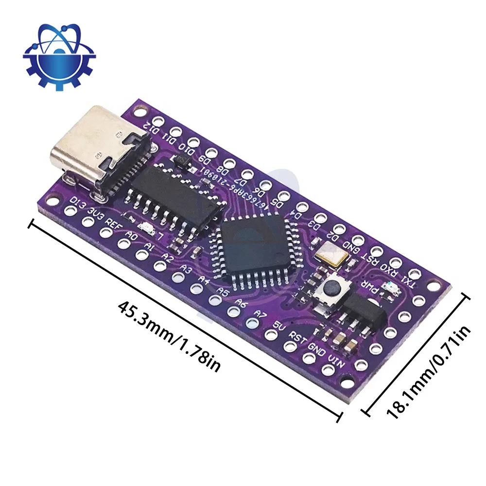 Плата разработки LGT8F328P LQFP32 для замены модуля совместимого с MICRO USB ATMEGA328 Nano V3.0