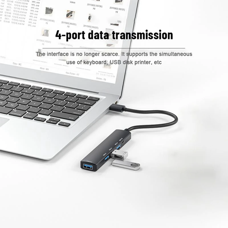 5-In-1 USB Docking Station USB Hub PD 100W 4K 30Hz USB 3.0 USB2.0 USB C HUB Splitter For PC Laptop Computer