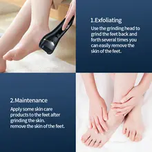 Rechargeable Electric Foot Grinder - USB Powered Callus Remover with Adjustable Speeds, for Men & Women's Pedicure and Self-Care 4