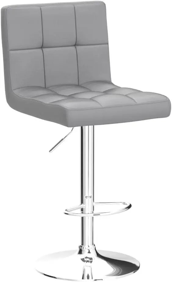 AdjustablePU Leather Swivel Barstools,Counter Stools with Back and Footrest,Counter Height Barstools for Bar,Kitchen Dining Room