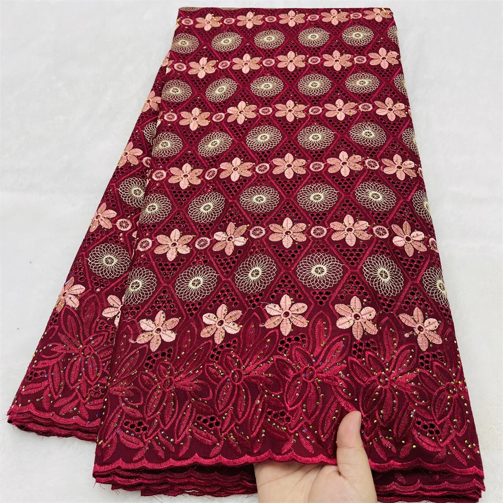 luxury-100-cotton-wine-swiss-voile-lace-african-fabric-for-wedding-party-dresses-elegant-with-stones-embellished