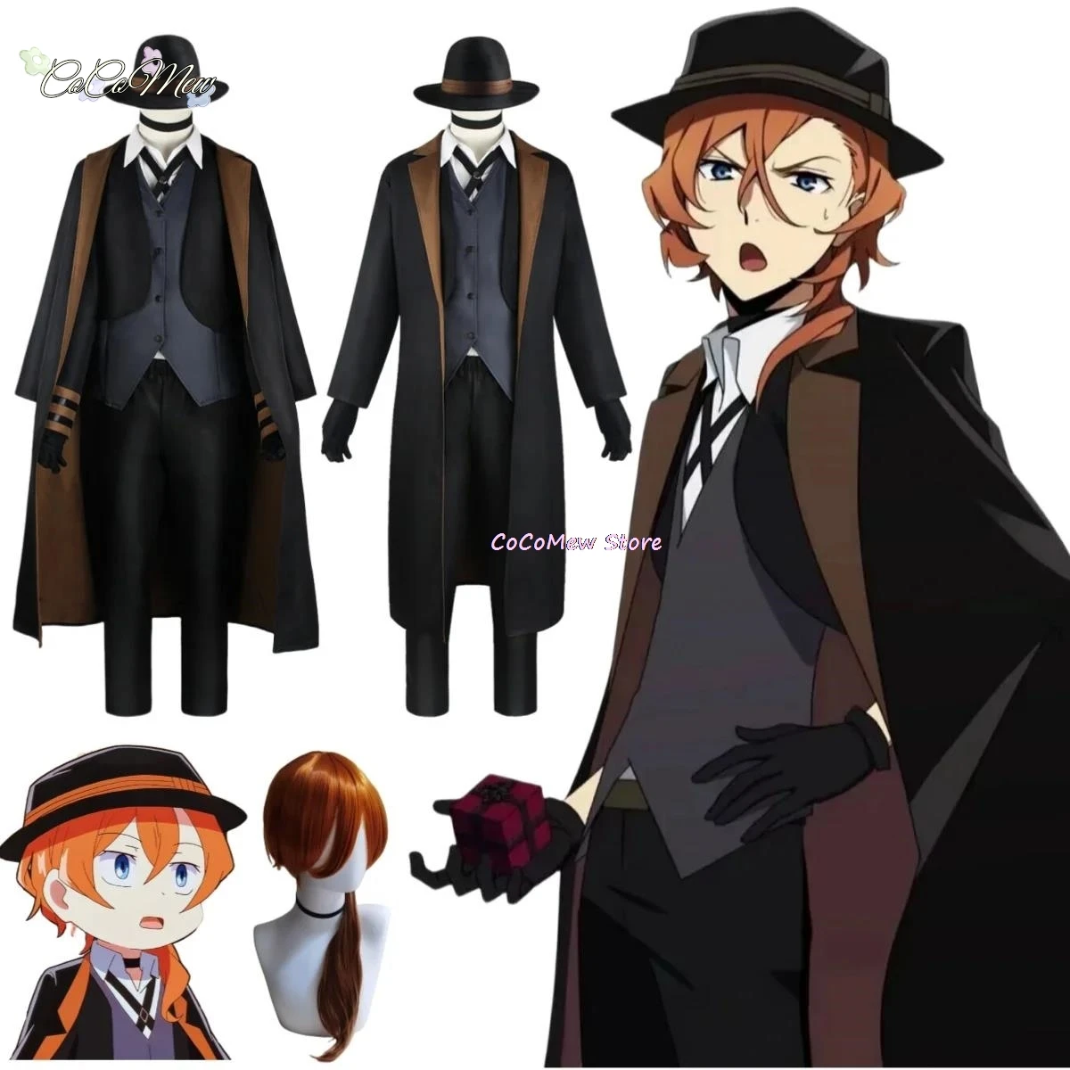 Bungo Stray Dogs Cosplay Nakahara Chuuya Chuya Halloween Costume Anime Clothes Disfraz Adulto