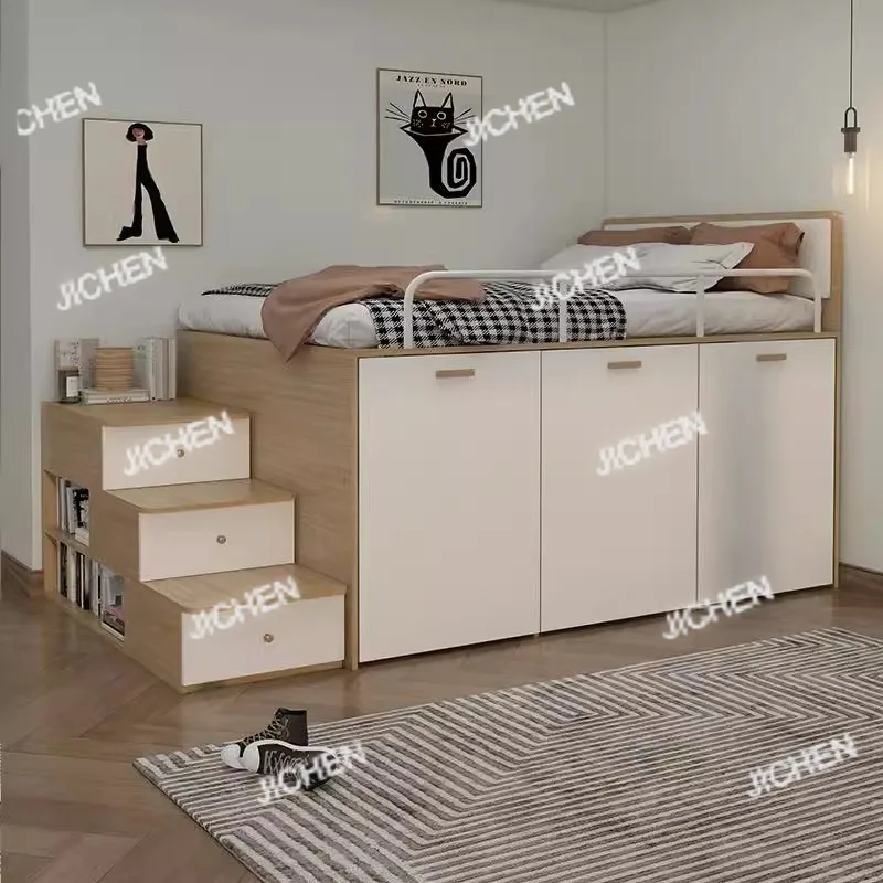

JC small apartment children's half-height bed combination tatami bed